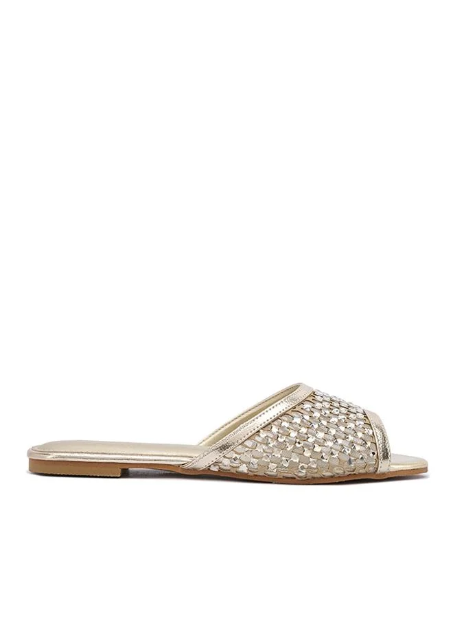 فايور Stylish Lattice-Woven Crystal Slide MY 407