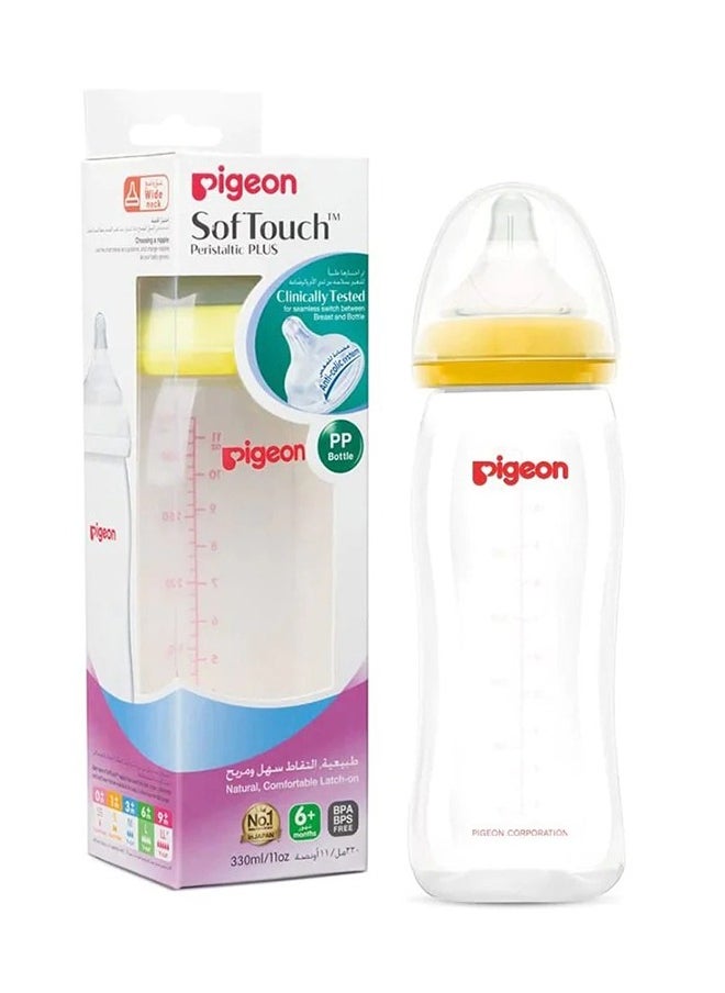 pigeon - SofTouch Wide Neck PP Bottle, 6+ months, 330ml - Assorted - Image 1