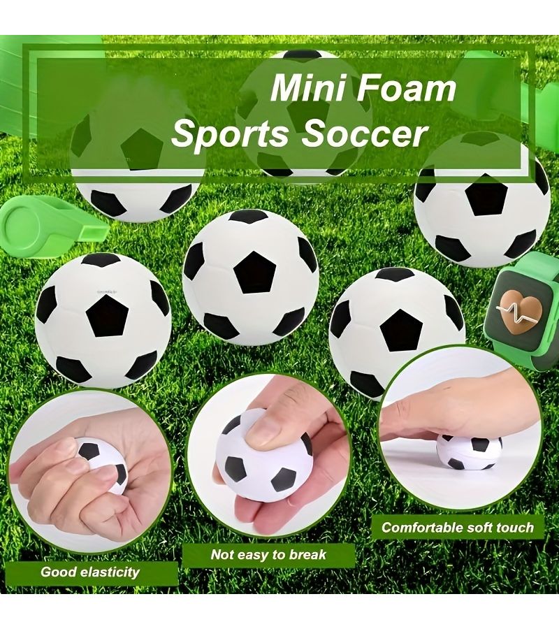 9 Pcs Mini Football PU Soccer Toys Fidget Sensory Stress Relief Party Favors - Image 5