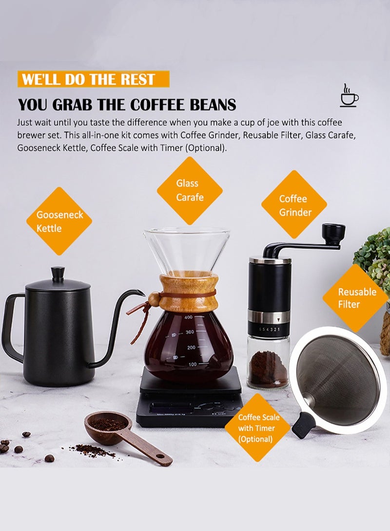 Arabest All in One Pour Over Drip Coffee Maker Set - Image 3