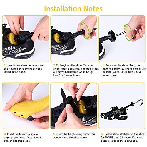 eachway Shoe Stretcher Shoe Trees,Adjustable Length & Width for Men and Women(For Women's Size US5.5-9) - Image 4