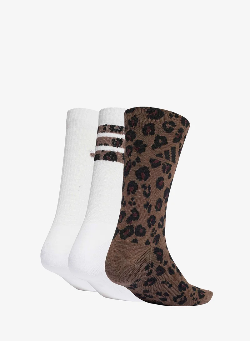 اديداس ثلاث جوارب بطبعة أسد