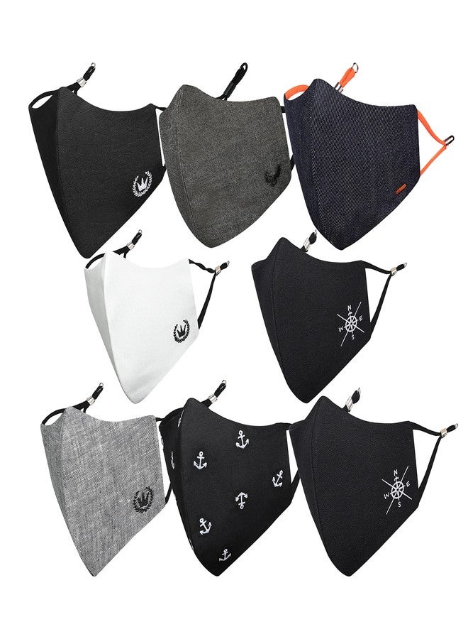 MASQ By Q-One Devil-Combo Breathable Anti pollution Protective Reusable Washable Masks, Anti-Bacterial (BFE>99%) 4 Layer Embroidered, Fashionable Cotton Cloth Face Mask for Men and boys - Image 1