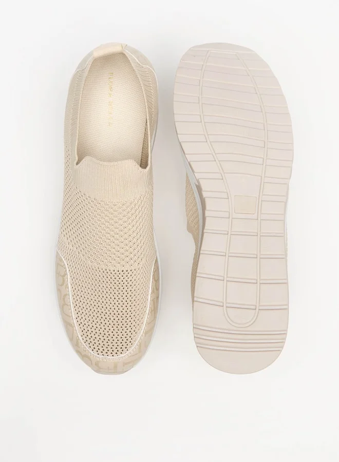 Flora Bella By Shoexpress Womens Textured Slip-On Sneakers With Pull Tab