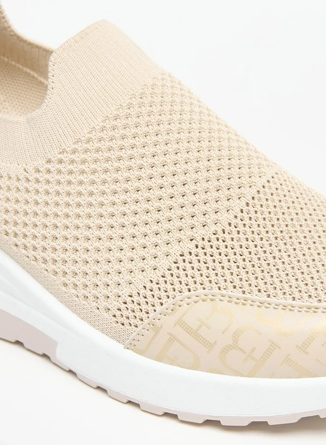 Flora Bella By Shoexpress Womens Textured Slip-On Sneakers With Pull Tab