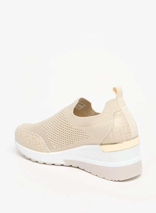 Flora Bella By Shoexpress Womens Textured Slip-On Sneakers With Pull Tab