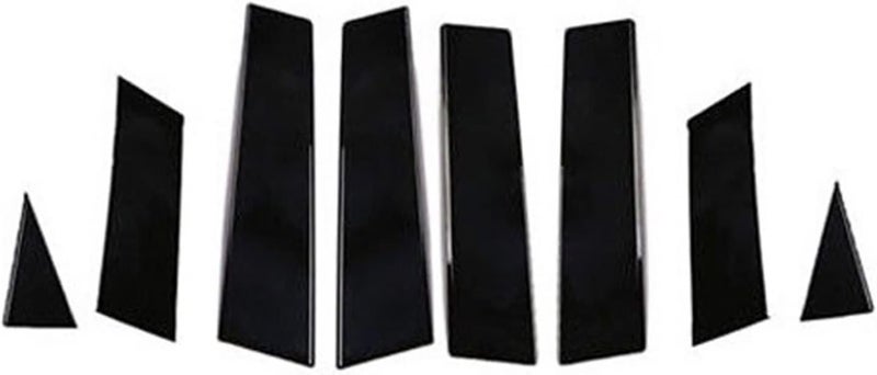 DEMULAX 8PCS Black Mirror Effect Car Window Trim for Nissan Qashqai - Image 1