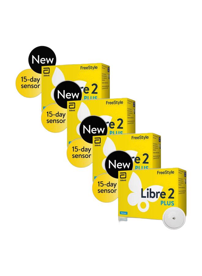 FreeStyle Libre Libre 2 Plus – Advanced 15-Day Continuous Glucose Monitoring Sensor for Real-Time, Pain-Free Glucose Tracking and Diabetes Management (Pack of 4) - Image 1