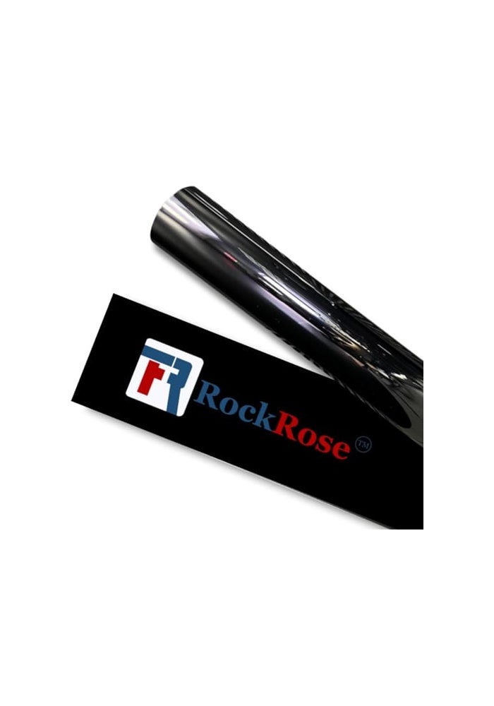 RockRose 20 Nano Ceramic Car Window Tint 24 in x 25FT 2PLY Privacy Film Heat Block 99 UVR and 85 IRR Block for Auto or Home Strong Adhesive Easy Shrink Plotter Friendly Charcoal - Image 1