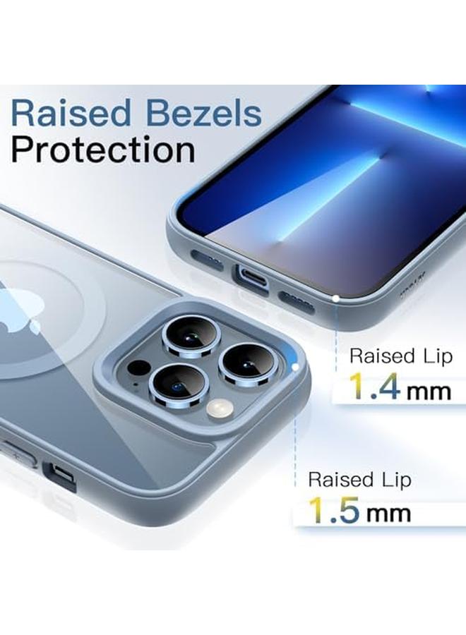 Jetech Magnetic Case For Iphone 13 Pro Max 6.7 Inch Compatible With Magsafe Shockproof Phone Bumper Cover Solid Color Matte Tpu Frame Anti Scratch Clear Back Sierra Blue - Image 5