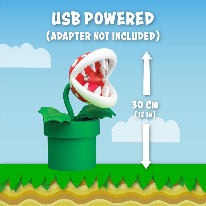 Paladone Nintendo Offical Licensed Super Mario Bros Piranha Plant LED Desk Light with Adjustable Head by Paladone, Collectible Gamer Gift Night Light - Image 5