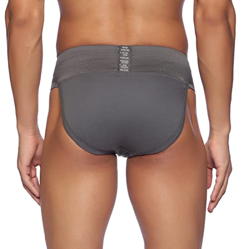 omtex Tokyo Men's Cotton Back Covered Supporter with Cup Pocket – Comfortable, Durable, Breathable, Ideal for Sports, Gym Grey - 2XL - Image 4