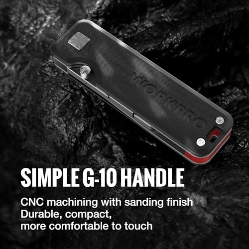 WORKPRO Premium Titanium Utility Knife, CNC Unibody, Lightweight G-10Handle Folding Box Cutter, Quick Change Blade Razor Knife,Ideal Gifts for Men Women, with 10 Extra Blades - Image 5