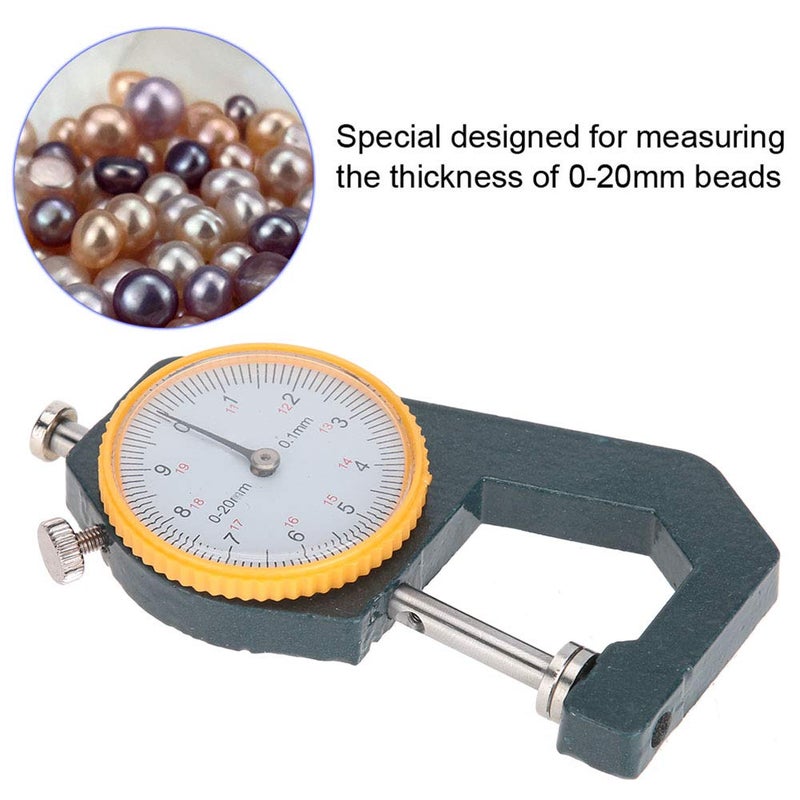 klarako Jewelry Gauge, 0-20Mm Measuring Tool Pearl Thickness Gauge Calipers, Jewelry Thickness Gauge Measuring For Thickness-Gauges Metal Instruments Gauge Calipers - Image 2