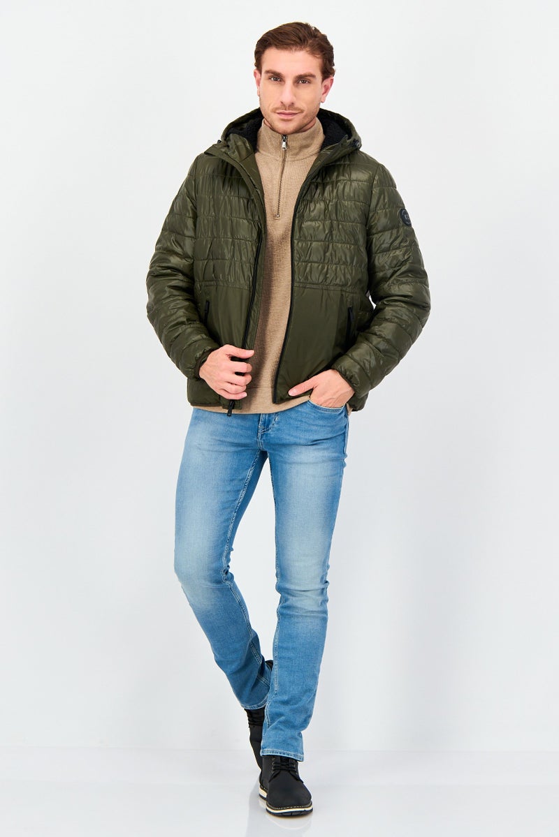 Kenneth Cole Men Quilted Puffer Jacket, Olive - Image 4
