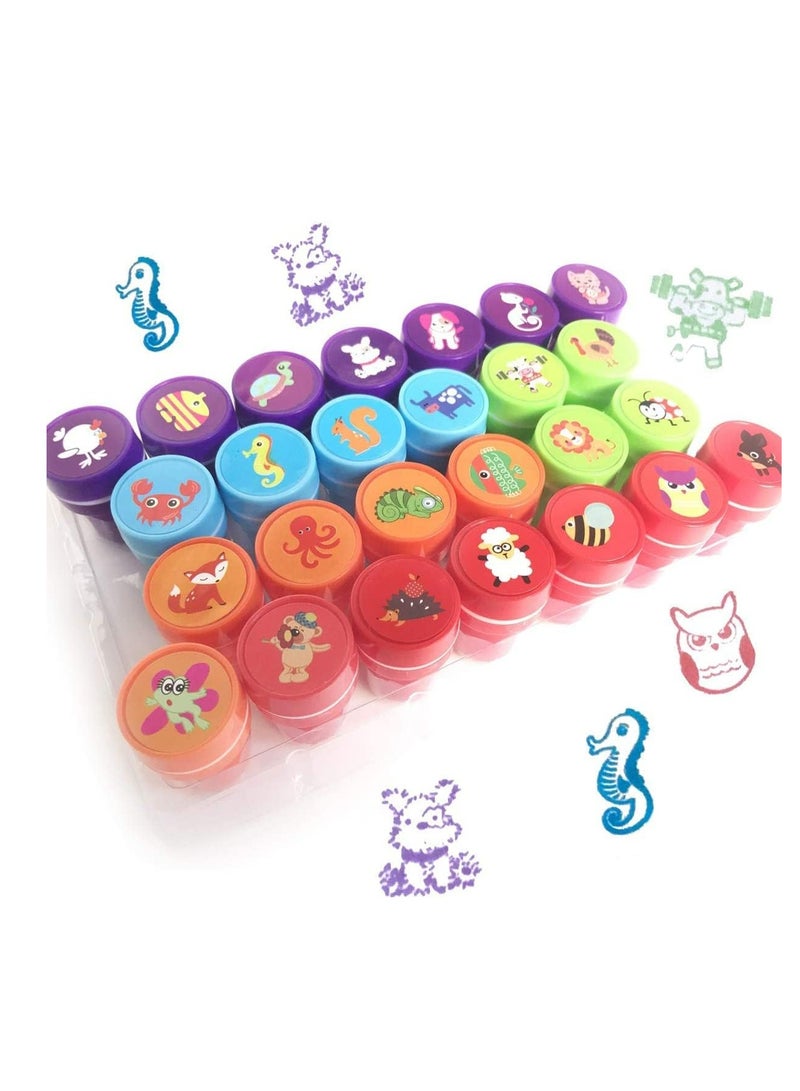 FengSVMA Alphabet Stamps for Kids,26 Pieces Self-Ink Washable Stampers Toys for Children Crafts Party Favor,School Prizes,Birthday Gift,Learn Props - Image 1
