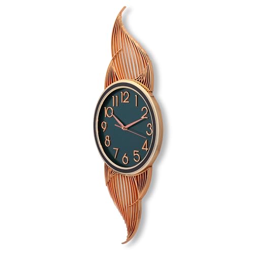 De'rons Silent Wall Clock for Living Room Stylish Latest Decorative Designer Vertical Fancy Contemporary Hanging Wall Clock for Bedroom New Home Decor Wall Decoration Gift (33 x 83 cm) DC2897 (Green) - Image 5