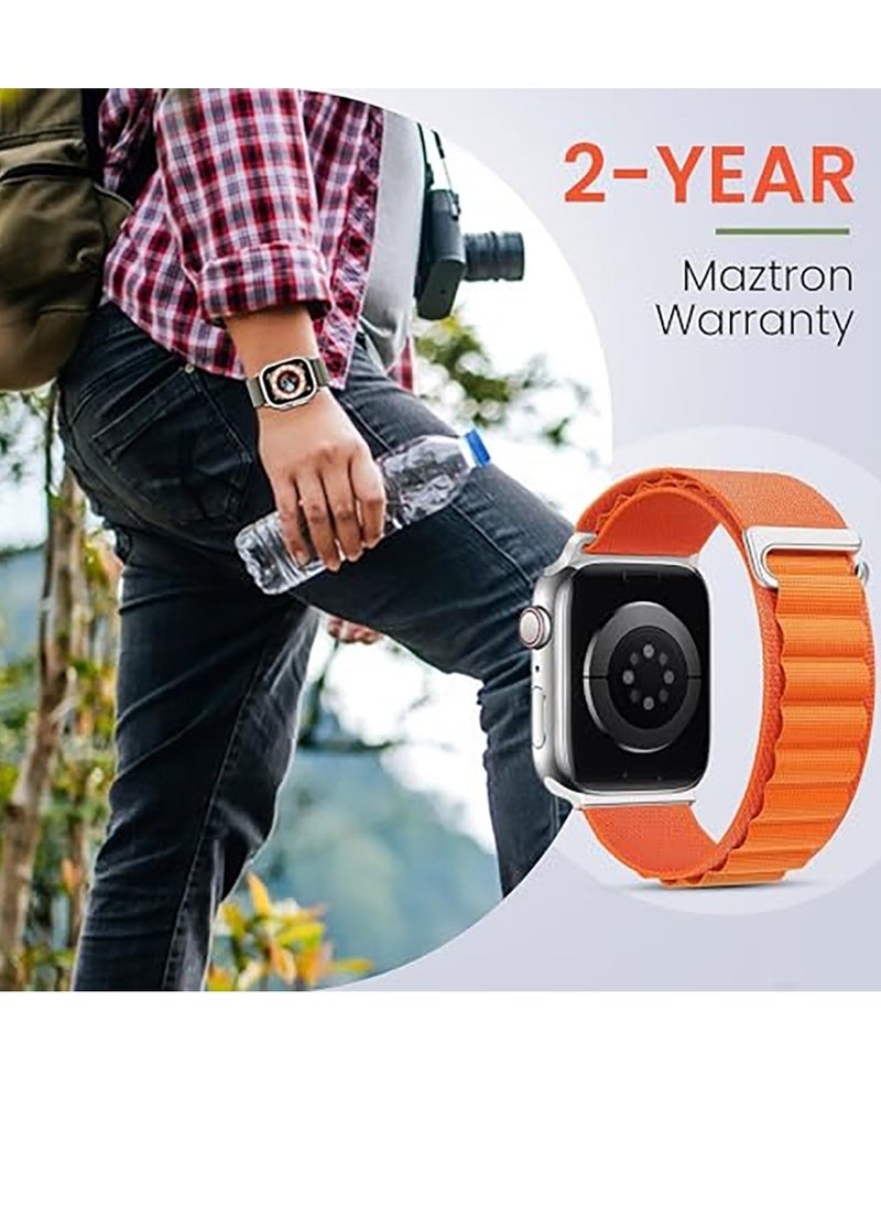 Generic - Trail/Alpine Loop Nylon Band Compatible with Apple Watch Band 38mm 40mm 41mm , Adjustable with Metal C-Hook Strap for iWatch Series 9/8/7/6/5/4/3/2/1/SE2/SE - Image 1