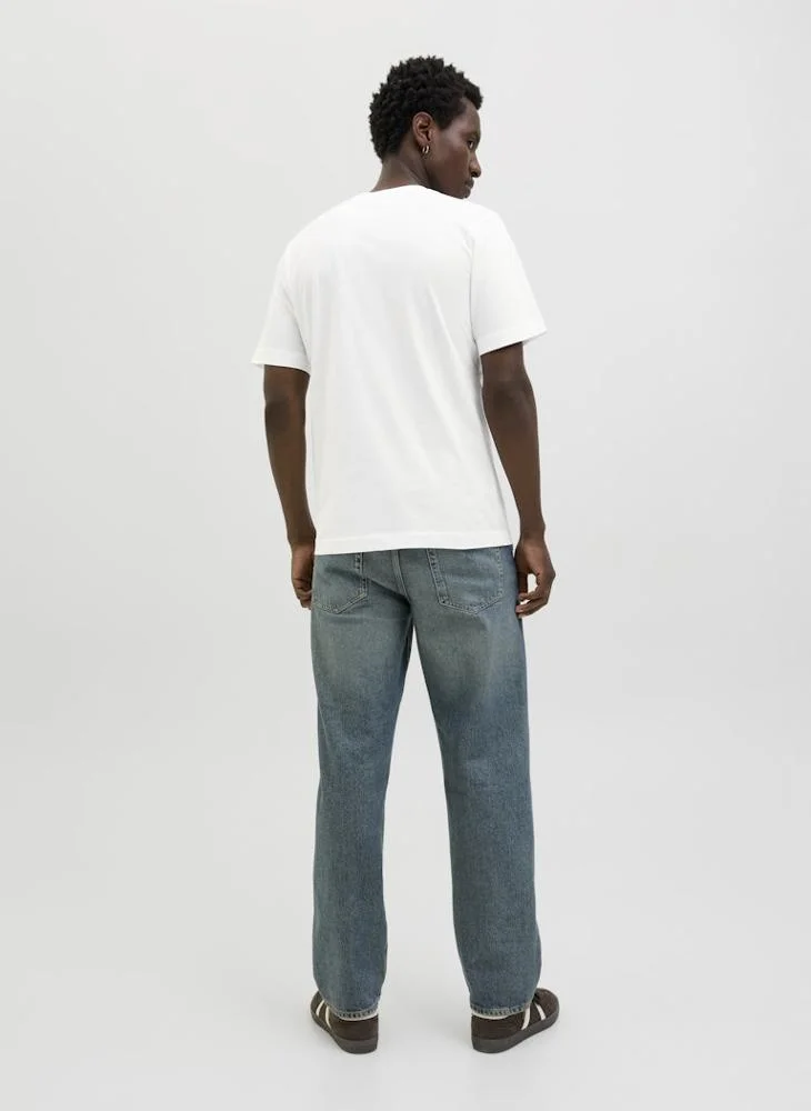 جاك اند جونز Jcolido Chest Crew Neck T-Shirt