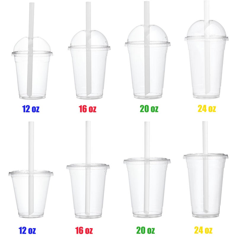 ALINK 100 PCS White Plastic Boba Straws  12mm Extra Wide Disposable Smoothie Straws for Bubble Tea  Popping Pearls - 8.5 inch - Image 3