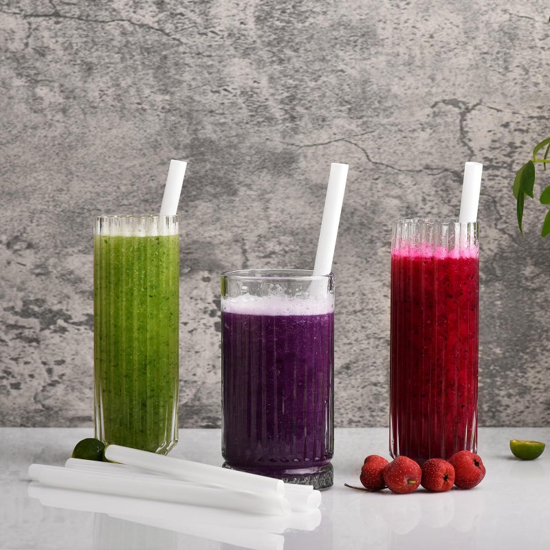 ALINK 100 PCS White Plastic Boba Straws  12mm Extra Wide Disposable Smoothie Straws for Bubble Tea  Popping Pearls - 8.5 inch - Image 5