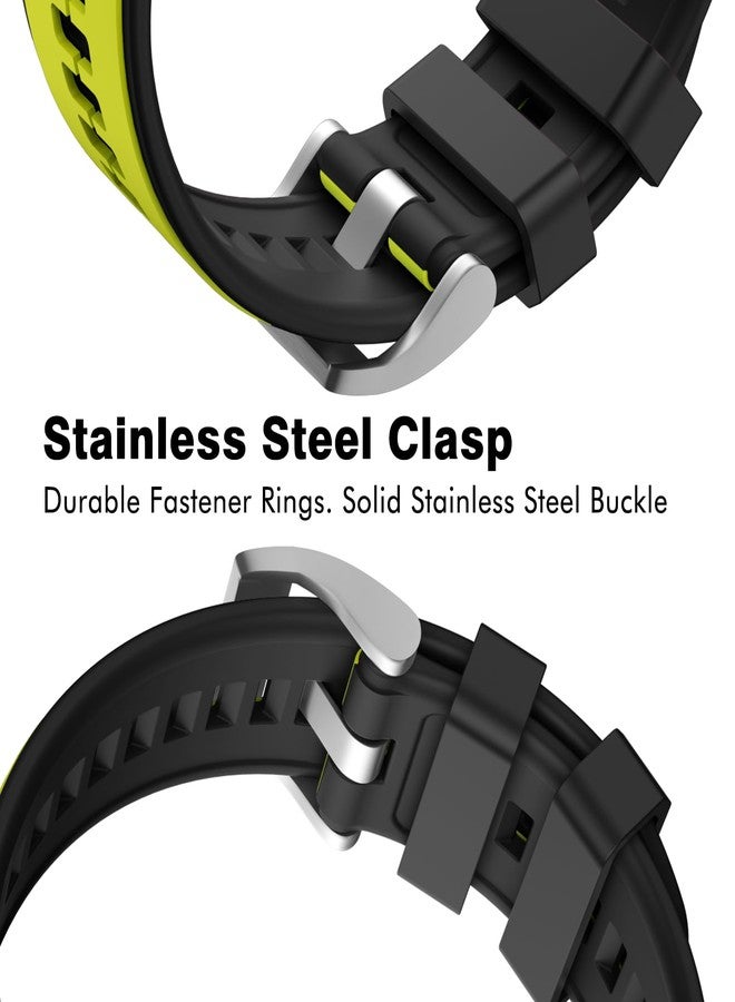 OVERSTEP Compatible for Garmin Fenix 7s/Fenix 7s Solar: 20mm Width Soft Silicone Replacement Band Watch Strap - Image 3