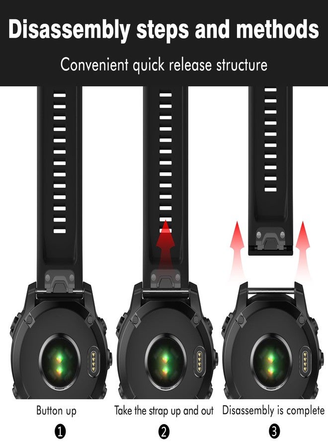 OVERSTEP Compatible for Garmin Fenix 7s/Fenix 7s Solar: 20mm Width Soft Silicone Replacement Band Watch Strap - Image 5