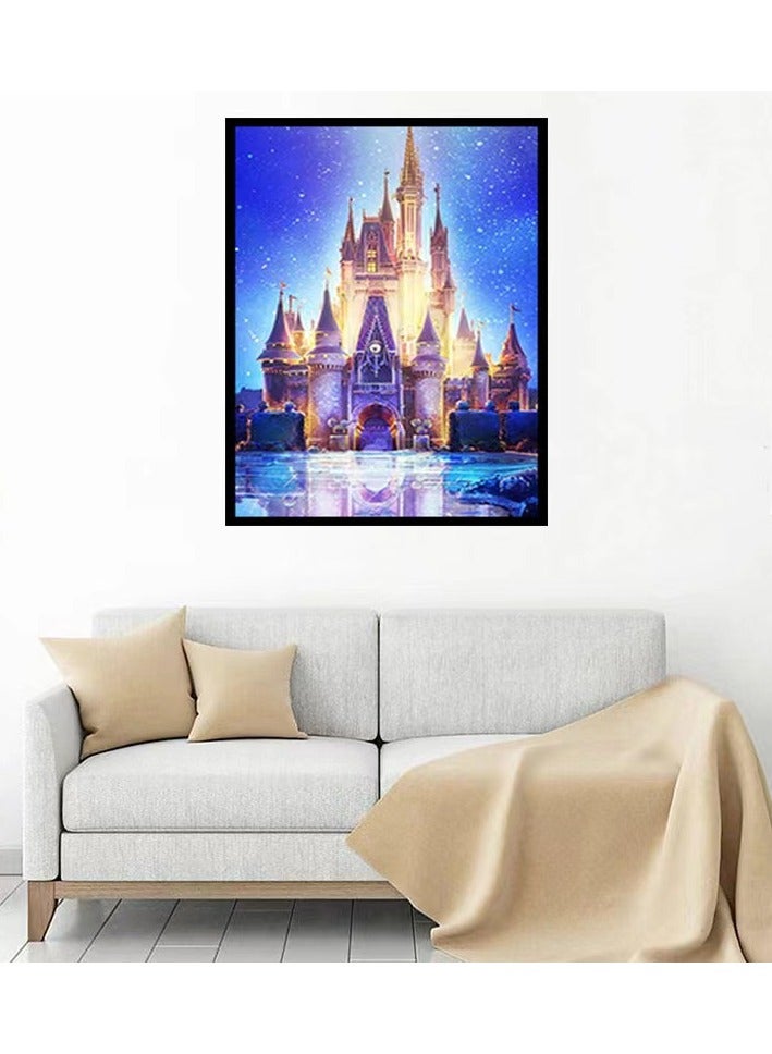 Home Clearance Sale 5D Diamond Painting Kits for Adults, DIY Castle Diamond Art Painting Kits for Beginner, Full Drill Gem Art Painting Crafts for Home Wall Decor Gift 40*30cm - Image 1