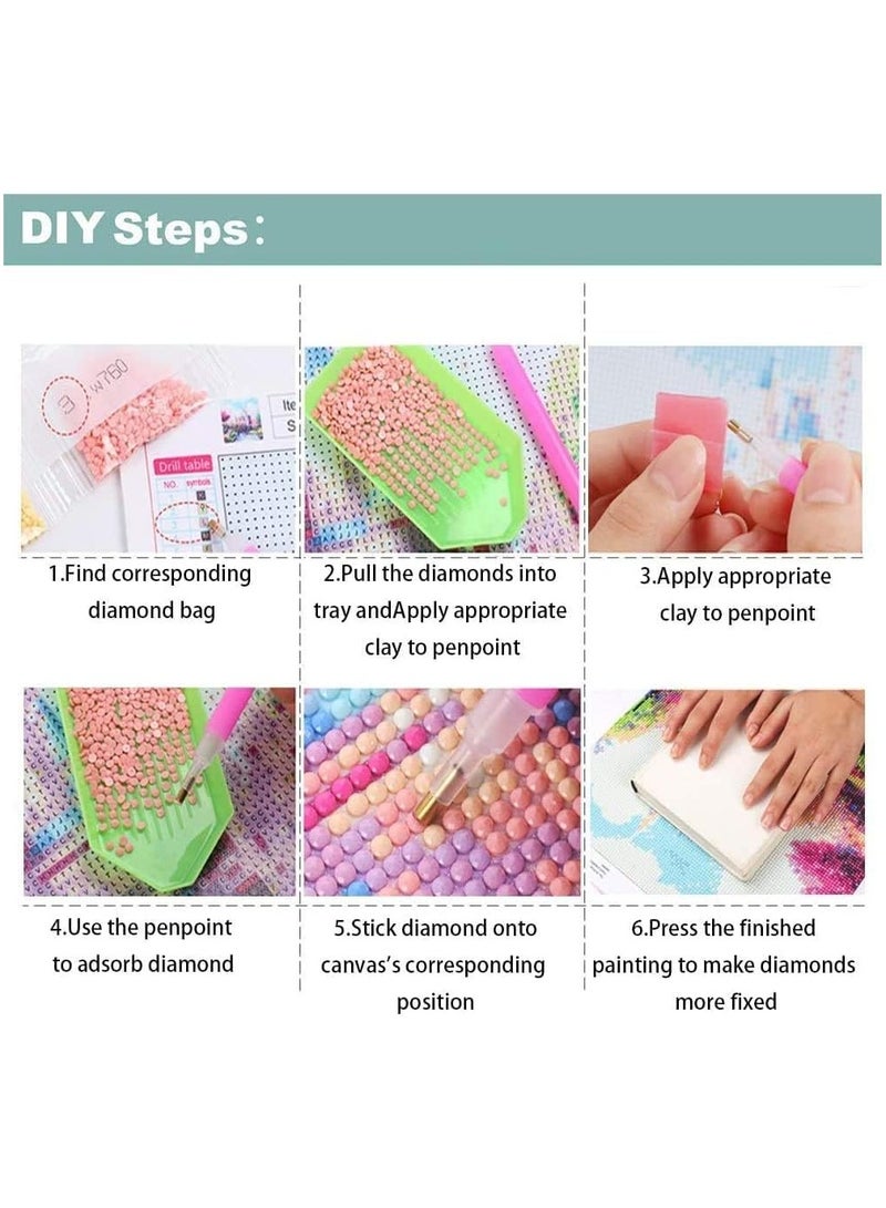 Home Clearance Sale 5D Diamond Painting Kits for Adults, DIY Castle Diamond Art Painting Kits for Beginner, Full Drill Gem Art Painting Crafts for Home Wall Decor Gift 40*30cm - Image 4
