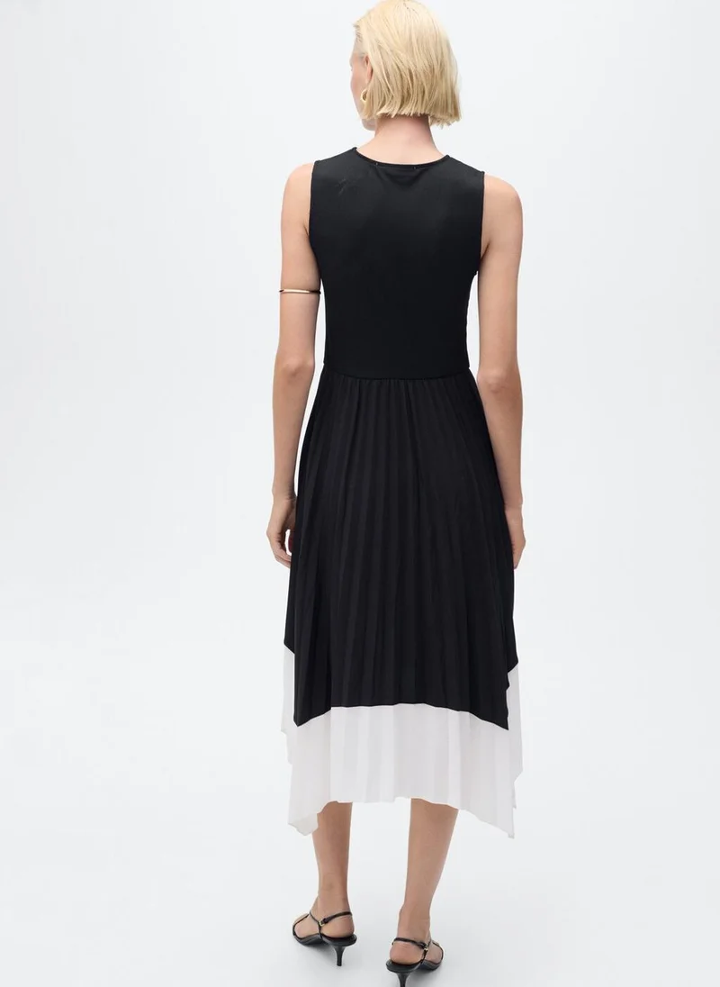 MANGO Combined pleated dress