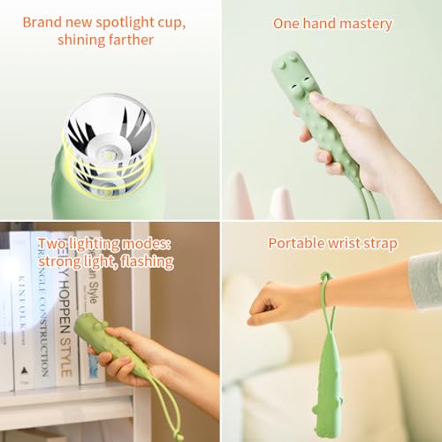 YZYOE New Rechargeable Crocodile LED Flashlight, Cute Animal Shaped Silicone Flashlight, Comfortable Touch Long Press to Adjust Brightness Portable Outdoor Lighting Creative Light. - Image 2