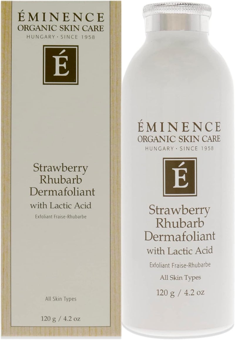 EMINENCE مقشر ديرمافوليت الفراولة والراوند من إيميننس مع حمض اللاكتيك لجميع أنواع البشرة - 4.2 أونصة - Image 4