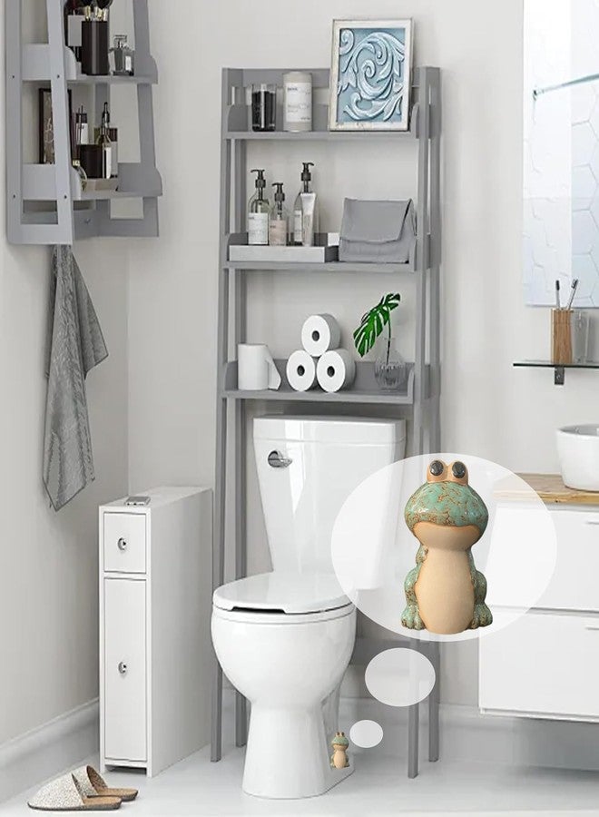AKV Frog Toilet Bolt Caps Ceramic Toilet Bolt Covers Decorative Toilet Screw Cover Caps, Toilet Caps for Bottom of Toilet, Cute Toilet Bowl Bolt Covers for Bathroom Decor, Easy to install (Green) - Image 4