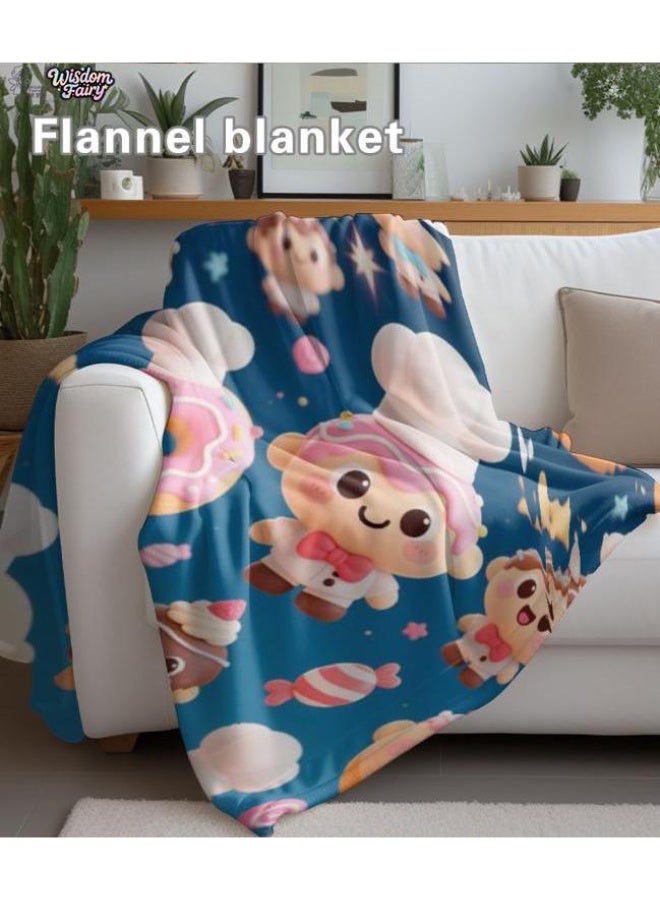 عام Wisdom Fairy (أحدث) بطانية رقيقة من الفانيلا (دافئة ومريحة، ومناسبة للنوم، واستخدام اللعبة، وإزالة الغبار والرمل) 150 سم * 200 سم - 63 - Image 1