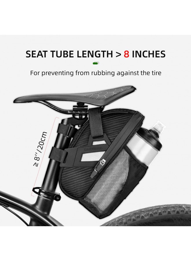 Rockbros ROCKBROS Bike Saddle Bags with Water Bottle Pouch Waterproof Bike Bags Under Seat Pack for Mountain Road Bike Saddle Bag Bicycles Storage Bag 1.6L - Image 5