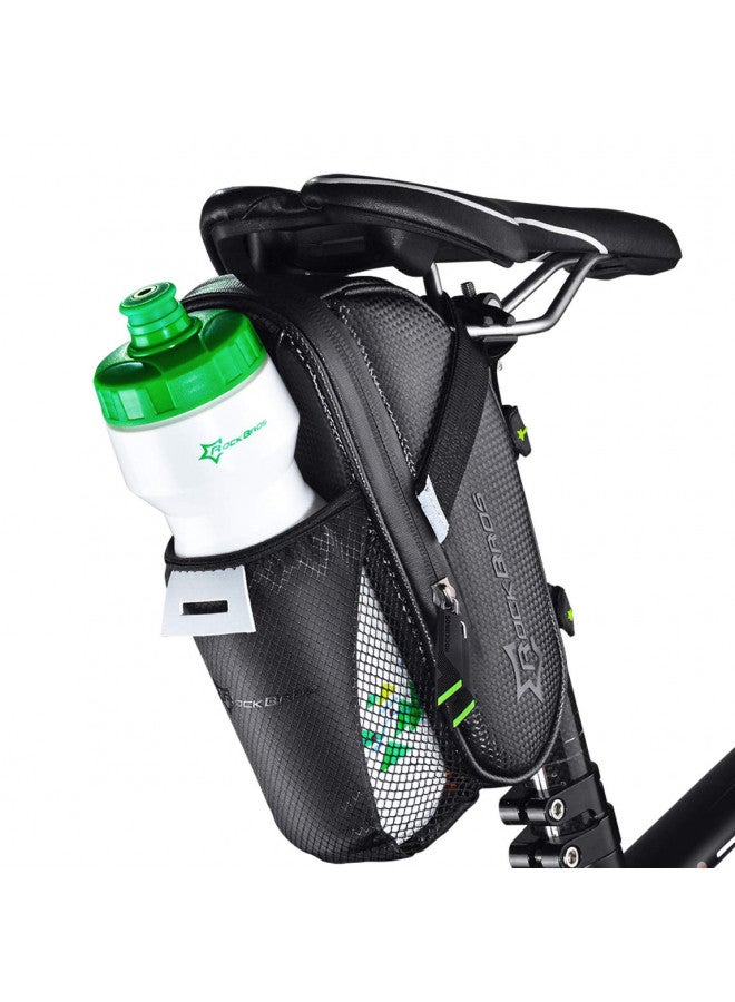 Rockbros ROCKBROS Bike Saddle Bags with Water Bottle Pouch Waterproof Bike Bags Under Seat Pack for Mountain Road Bike Saddle Bag Bicycles Storage Bag 1.6L - Image 1
