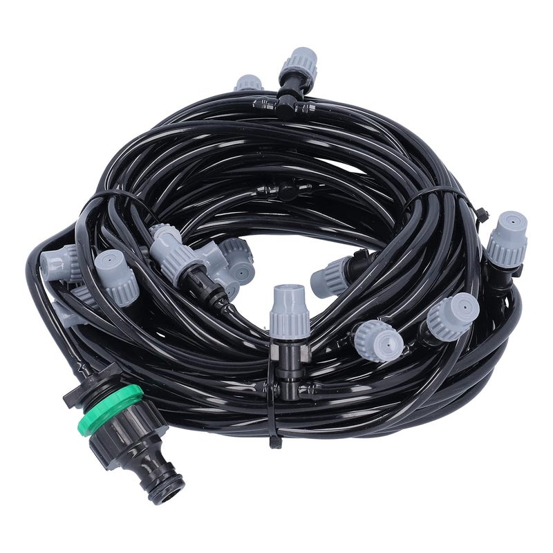 15m 49 2ft 4 7 Irrigation Tube Pipe System With 20 Misting Heads Flexible ABS Material - Image 2