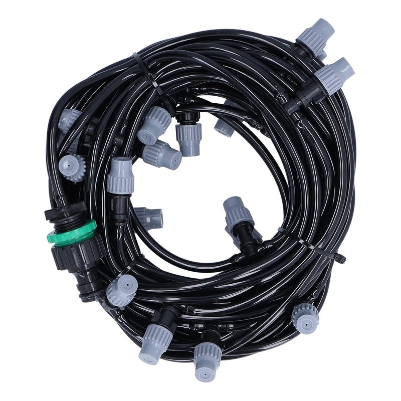 15m 49 2ft 4 7 Irrigation Tube Pipe System With 20 Misting Heads Flexible ABS Material - Image 5