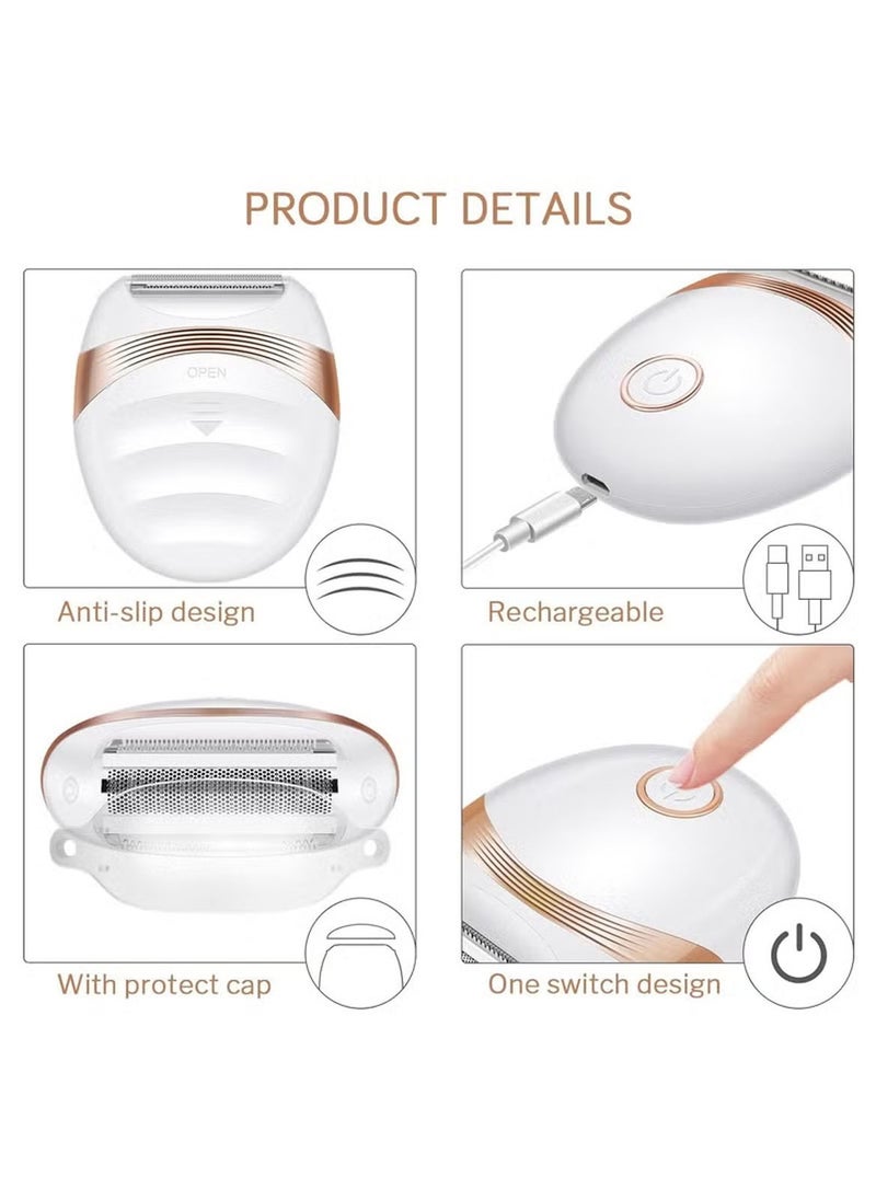 Electric Lady Shaver Trimmer Wet and Dry Rechargeable Epilator for Women Easy and Quick Shaver Hair Removal for Legs and Underarms