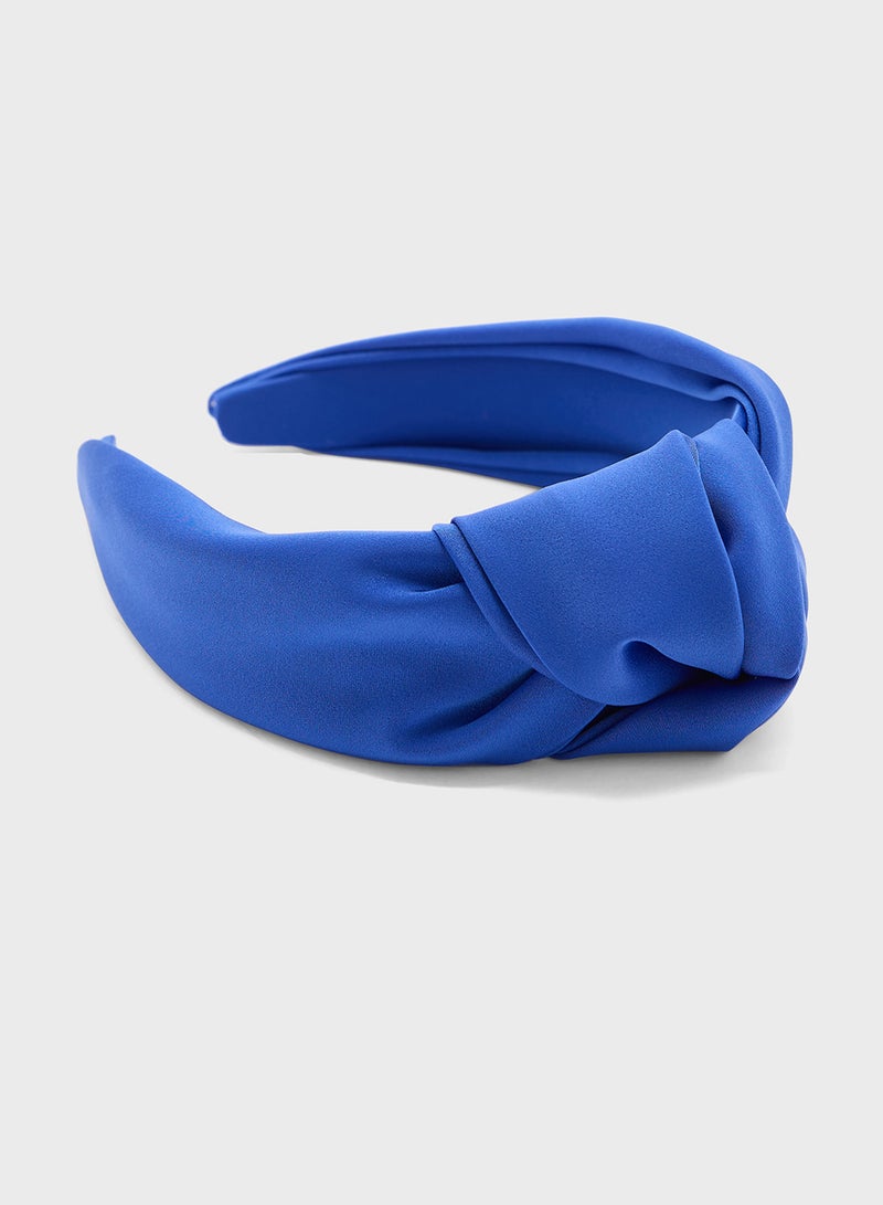 ELLA Satin Finish Knot Detail Headband - Image 1