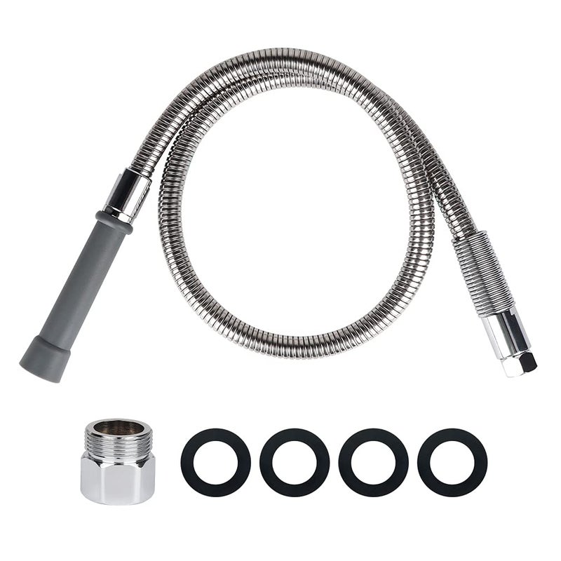 TNROTED Pre Rinse Spray Hose with Heat Resistant Handle for Restaurant Kitchen Faucet 44 Inch Commercial Sink Sprayer Hose Replacement B0044H Dish Spray Faucet Hose for TS Brass - Image 2