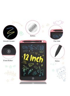 PAMEER 12 inch LCD Writing Tablet Electronic Digital Doodle Board Erasable Reusable Graphic Pad for Kids Learning and Practices  - Image 2