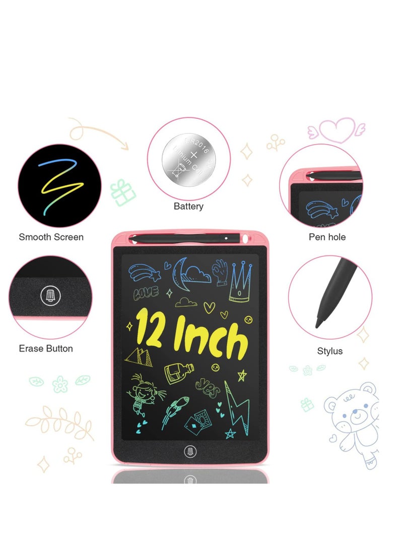 PAMEER 12 inch LCD Writing Tablet Electronic Digital Doodle Board Erasable Reusable Graphic Pad for Kids Learning and Practices  - Image 2