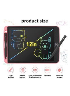 PAMEER 12 inch LCD Writing Tablet Electronic Digital Doodle Board Erasable Reusable Graphic Pad for Kids Learning and Practices  - Image 3
