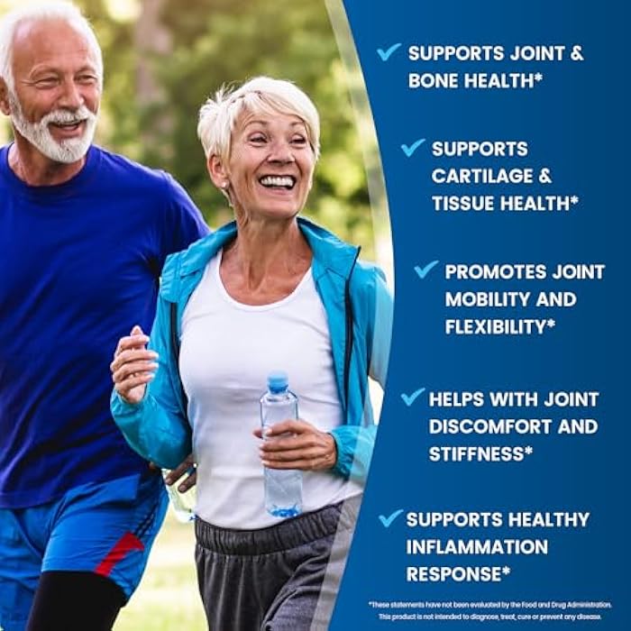 Vitamin World Triple Strength Joint Mover, Glucosamine Chondroitin with MSM Joint Support Supplement, Collagen & Boswellia Serrata Extract, Support Joint Strength, Comfort & Flexibility, 180 Caplets - Image 4
