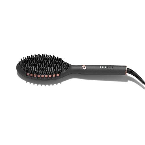 T3 "T3 Edge Heated Smoothing, Styling & Straightening Brush with Ion Generator, 3 Heat Settings, Custom-Blend Ceramic Surface" - Image 1