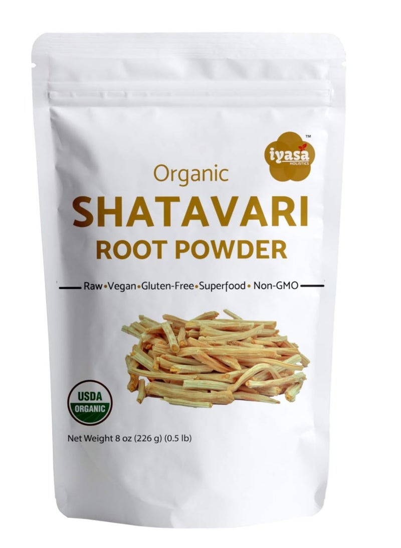 إياسا هوليستسكس عبوة اقتصادية من مسحوق جذر شاتافاري العضوي بحجم 8 أونصة/227 جم