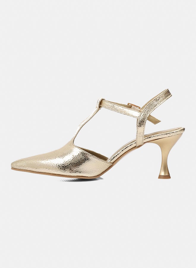 XO Style Elegant Smoky Women's Heeled Shoes with Pointed Toe and Stylish Block Heel  - Image 4