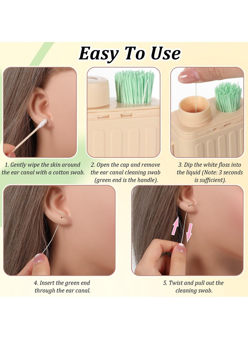 Bukela 240PCS Piercing Cleaning Kit Contains Disposable Ear Piercing Cleaning Floss, Portable Ear Piercings Hole Cleaner, Piercings Aftercare - Image 3