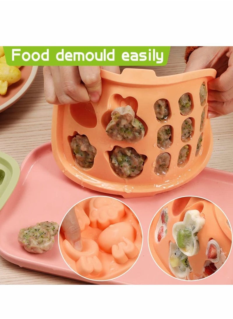 Y&D Food Tray Mold, Silicone Molds, Freezer for Making Breastmilk Ice Pop, Homemade Kids Baking Sausage, 3 Different Shape Storage Container Mold with Lid  - Image 4